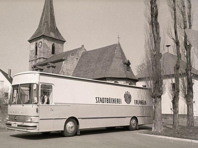 Das Fahrzeug der Fahrbibliothek 1978 in Tennenlohe